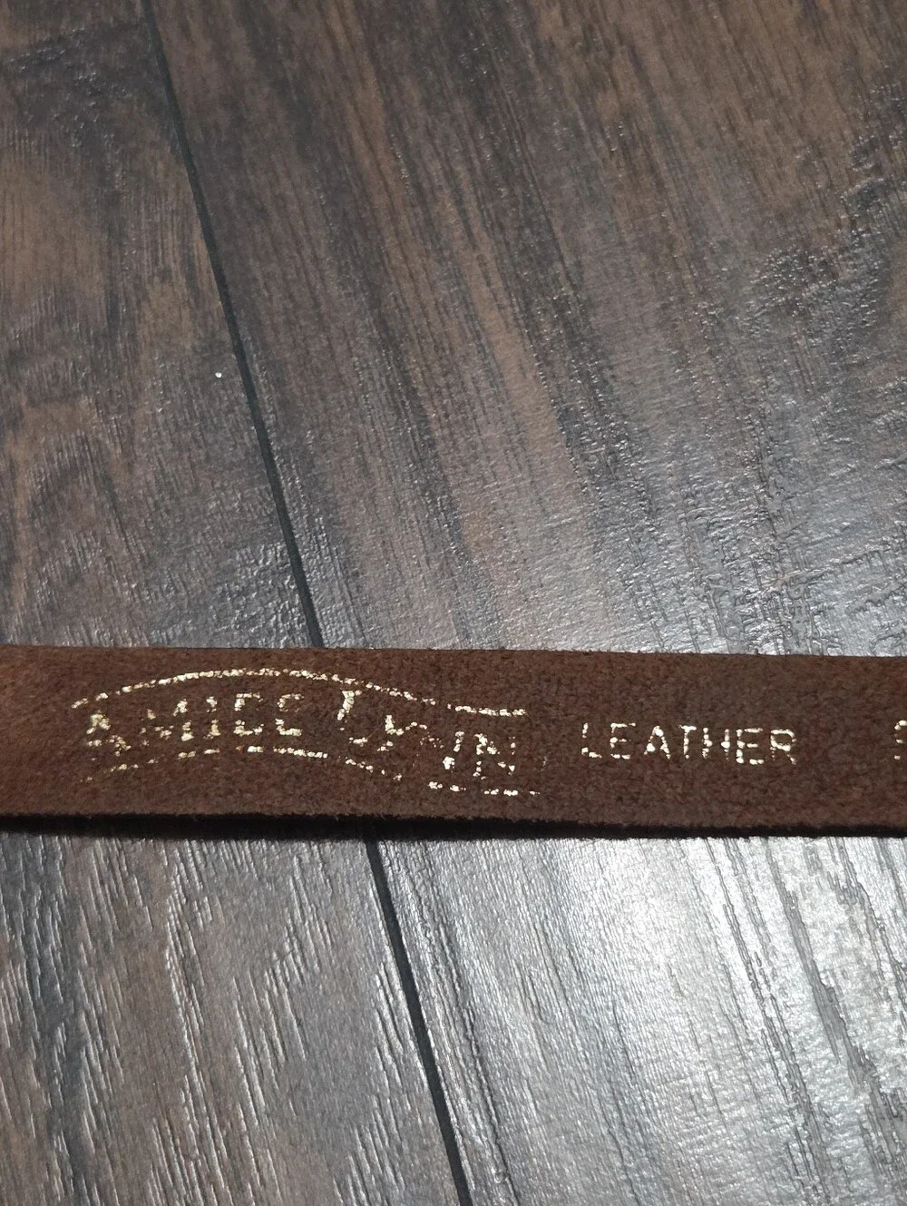 Vintage Brown Leather Western Belt Size L